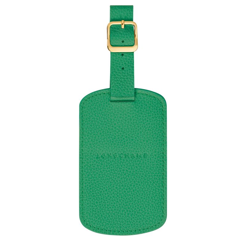 Green - Leather Longchamp Le FoulonnÉ Luggage tag Women Accessories | AU8190MQ