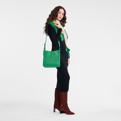 Green - Leather Longchamp Le FoulonnÉ M Women Crossbody Bags | AU7474GS