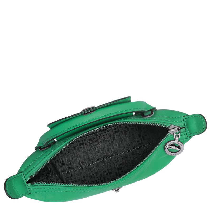 Green - Leather Longchamp Le Pliage Xtra XS Pouch Women Mini Bags | AU7107KO