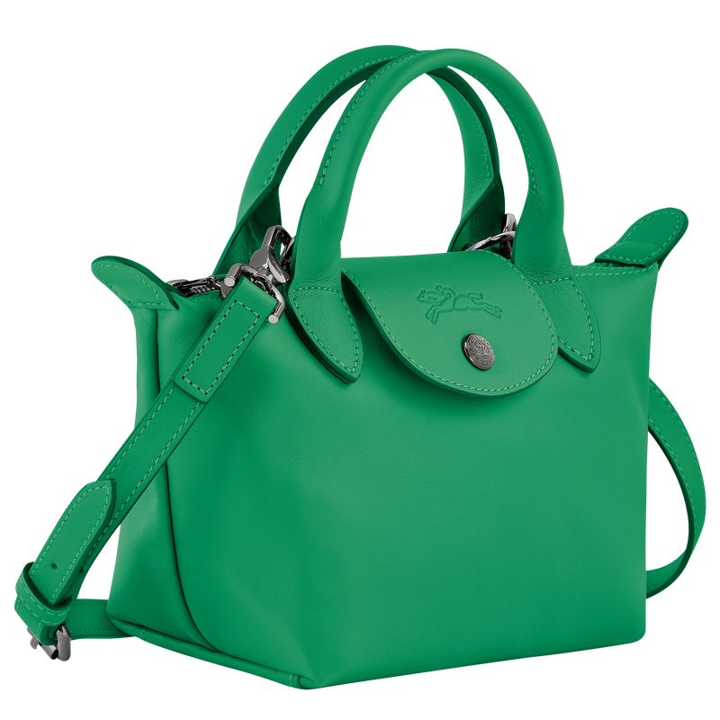 Green - Leather Longchamp Le Pliage Xtra XS Women Handbag | AU7197XY