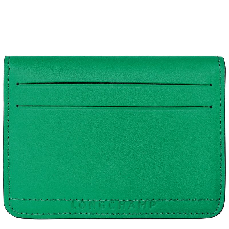 Green - Leather Longchamp Le Pliage Xtra Men Card Holder | AU9034GS