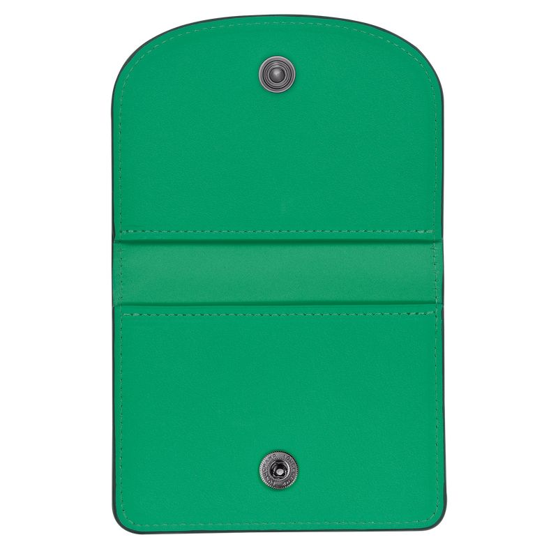 Green - Leather Longchamp Le Pliage Xtra Men Card Holder | AU9034GS