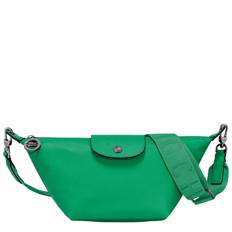 Green - Leather Longchamp Le Pliage Xtra XS Crossbody Women Mini Bags | AU7044BE