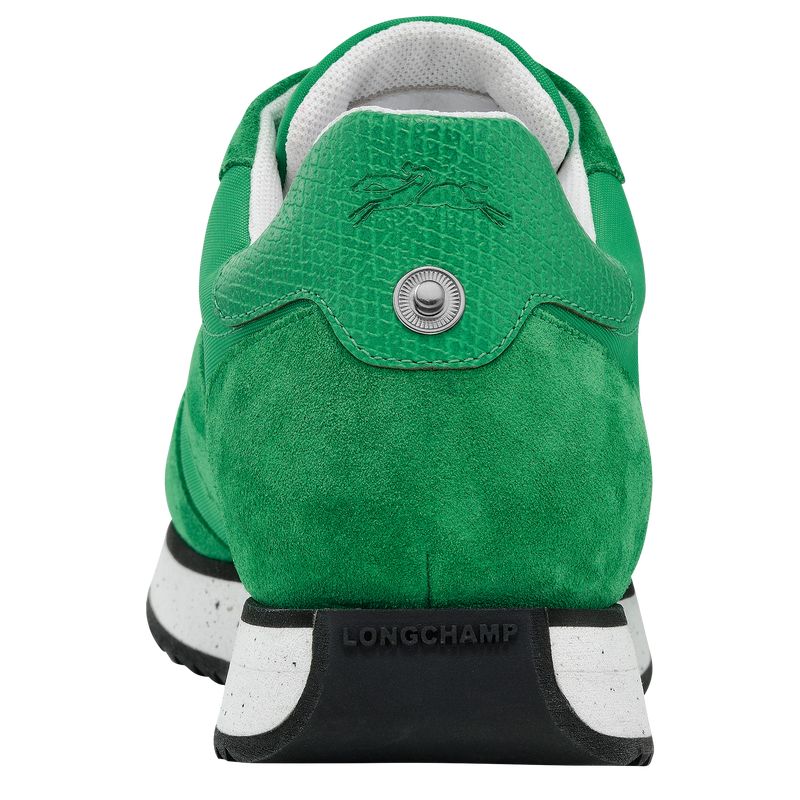 Green - Leather Longchamp Women Sneakers | AU8726AH