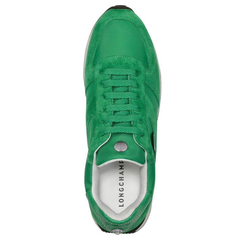 Green - Leather Longchamp Women Sneakers | AU8726AH