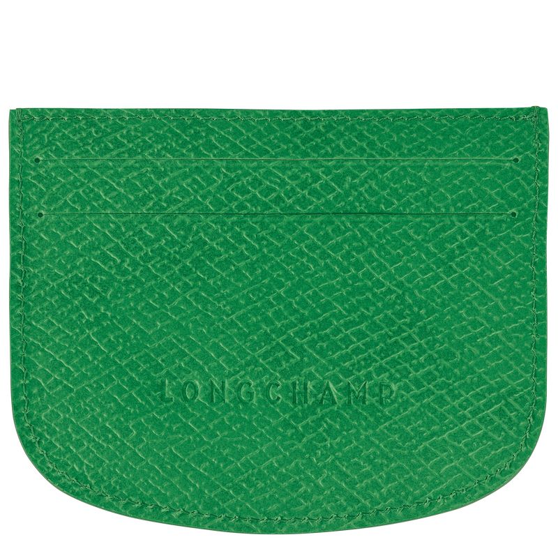 Green - Leather Longchamp Épure Men Card Holder | AU9029ZU