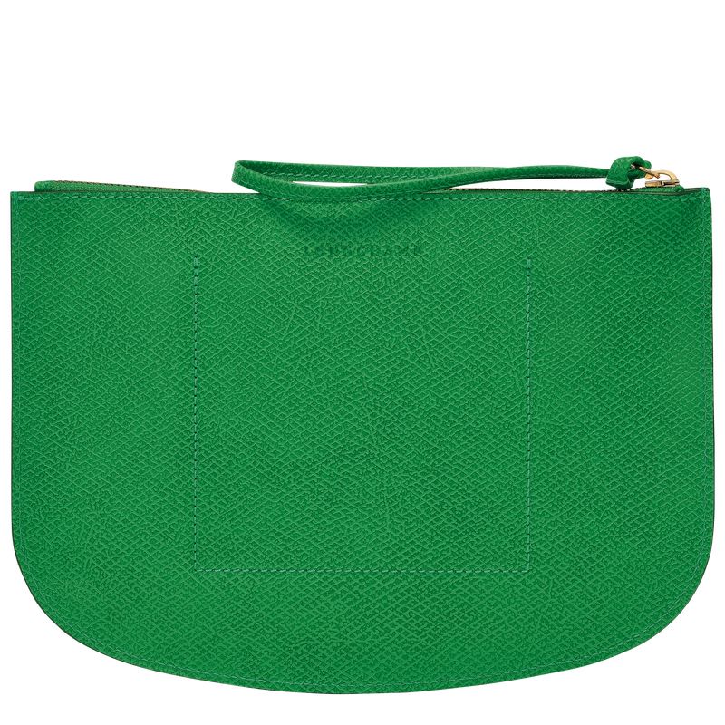 Green - Leather Longchamp Épure Women Pouches | AU7988XY