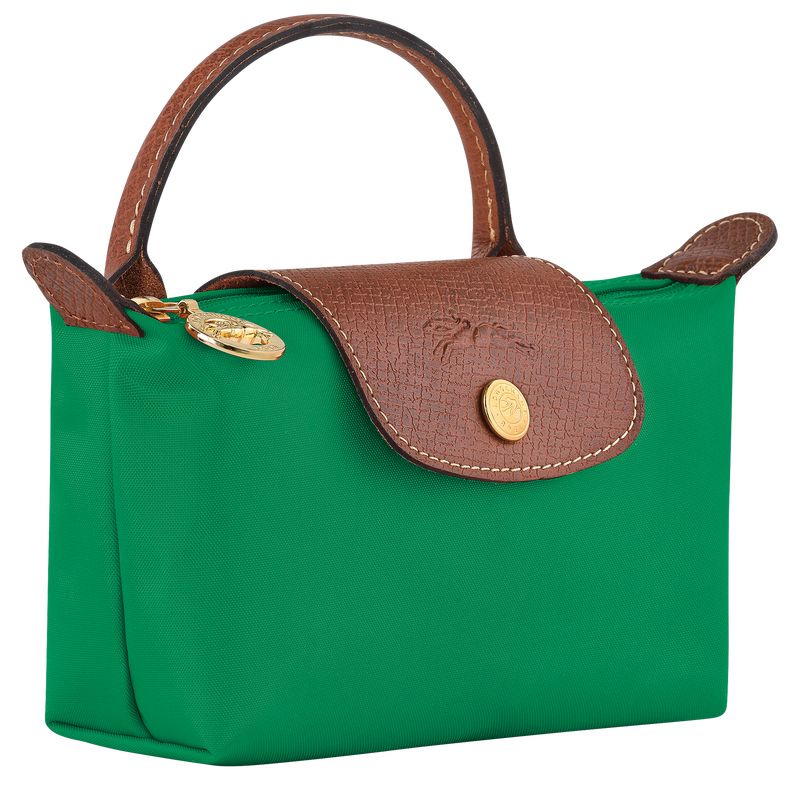 Green - Recycled canvas Longchamp Le Pliage Original with handle Women Pouches | AU7944DF