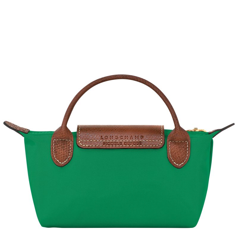 Green - Recycled canvas Longchamp Le Pliage Original with handle Women Pouches | AU7944DF