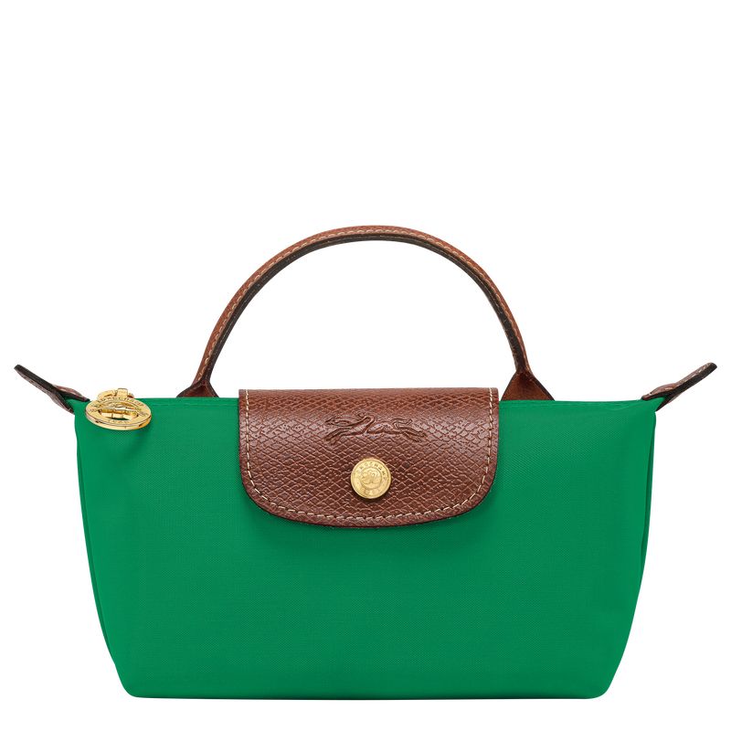 Green - Recycled canvas Longchamp Le Pliage Original with handle Women Pouches | AU7944DF