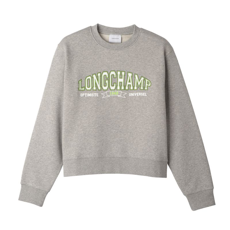 Grey - Jersey Longchamp Women Sweatshirt | AU8654CT