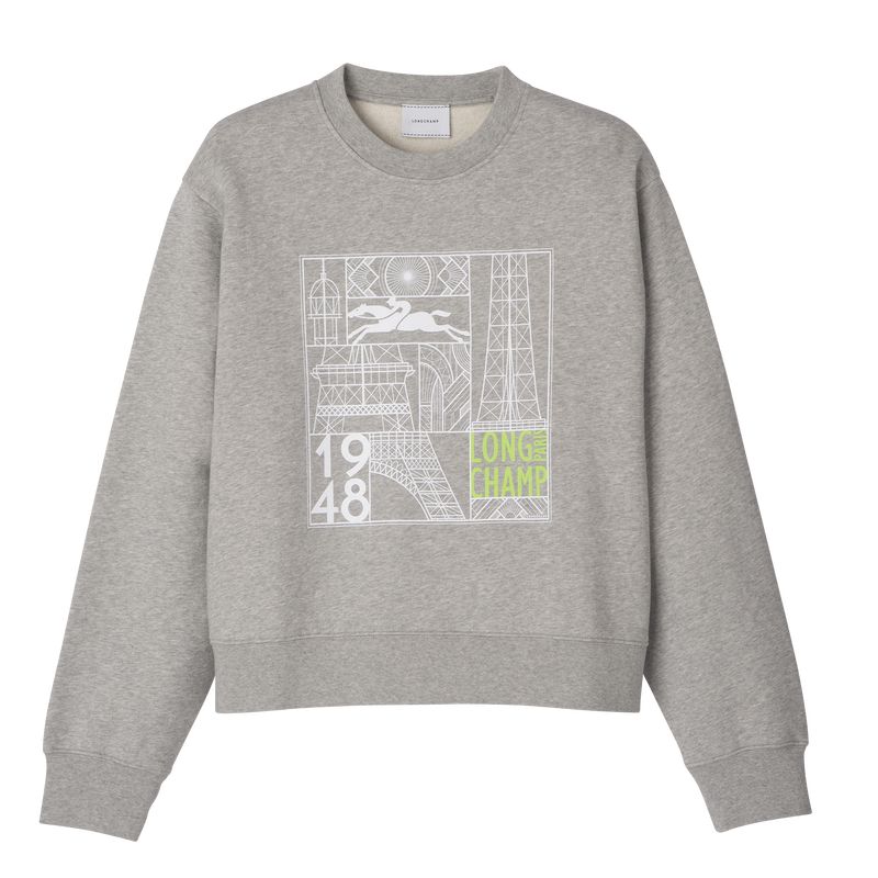 Grey - Jersey Longchamp Women Sweatshirt | AU8657NW