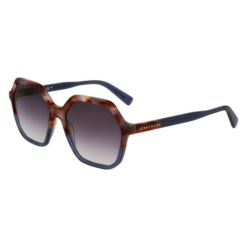 Havana Brown Grey/Azure - Acetate Longchamp Women Sunglasses | AU8508XY