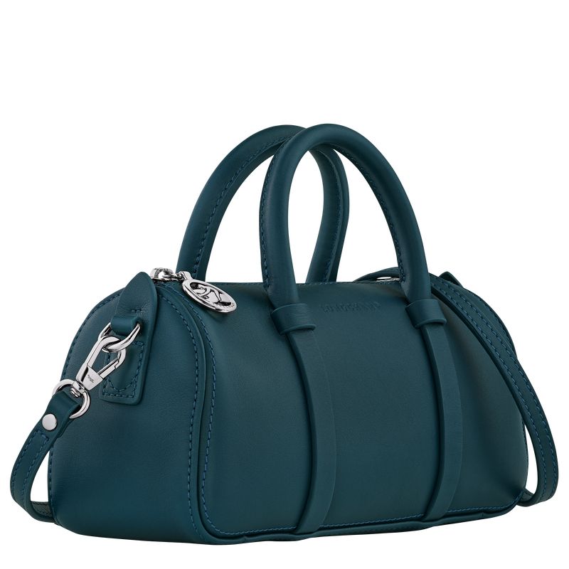 Ink blue - Leather Longchamp Daylong S Women Handbag | AU7272OK