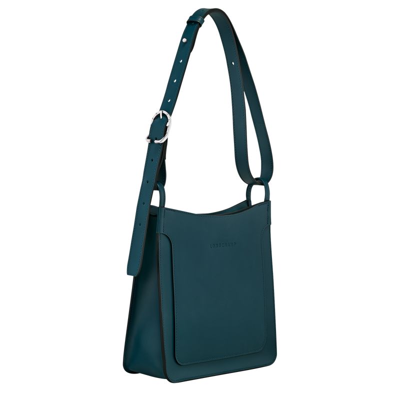 Ink blue - Leather Longchamp Le FoulonnÉ S Hobo Women Shoulder Bags | AU7524JP