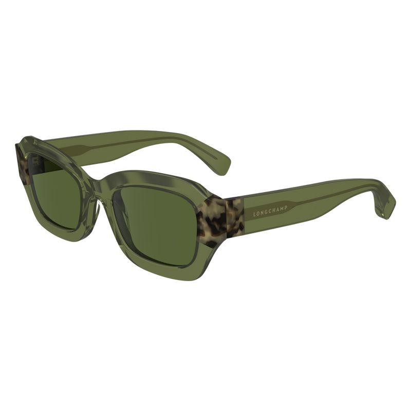 Khaki Havana - Acetate Longchamp Women Sunglasses | AU8456XY