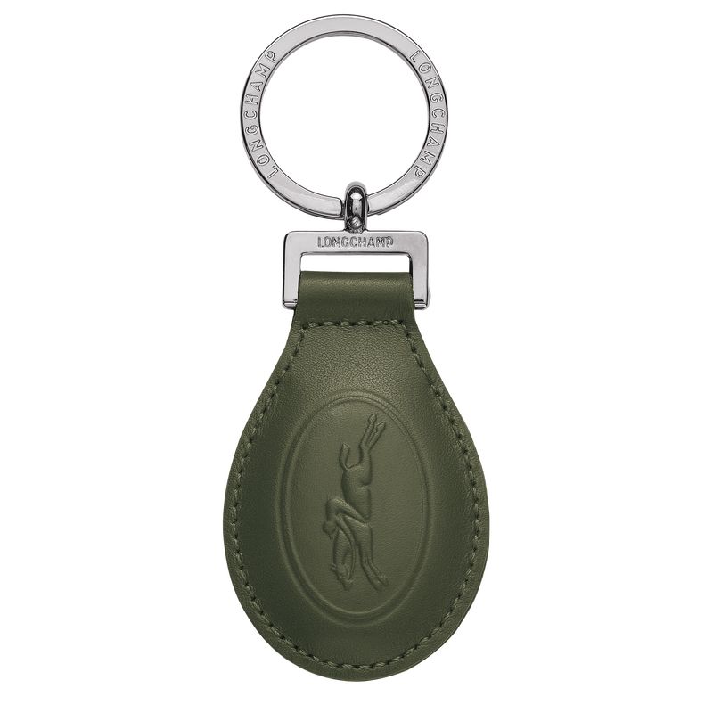 Khaki - Leather Longchamp Le FoulonnÉ Men Key Rings | AU9128NW