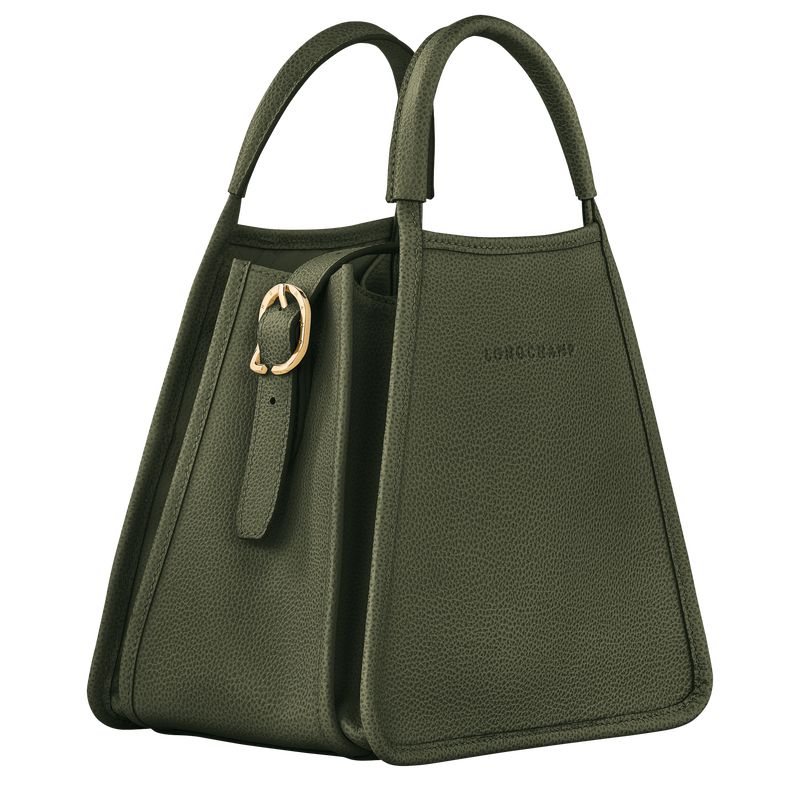 Khaki - Leather Longchamp Le FoulonnÉ S Women Handbag | AU7242FD