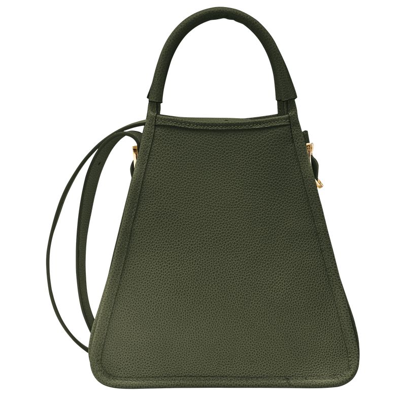 Khaki - Leather Longchamp Le FoulonnÉ S Women Handbag | AU7242FD