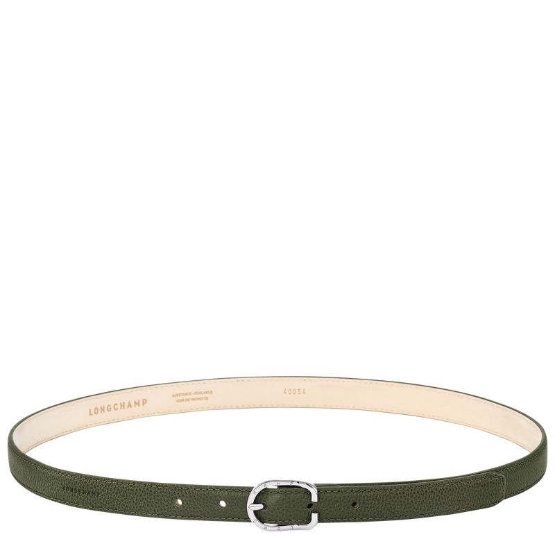 Khaki - Leather Longchamp Le FoulonnÉ Women Belts | AU8359FD