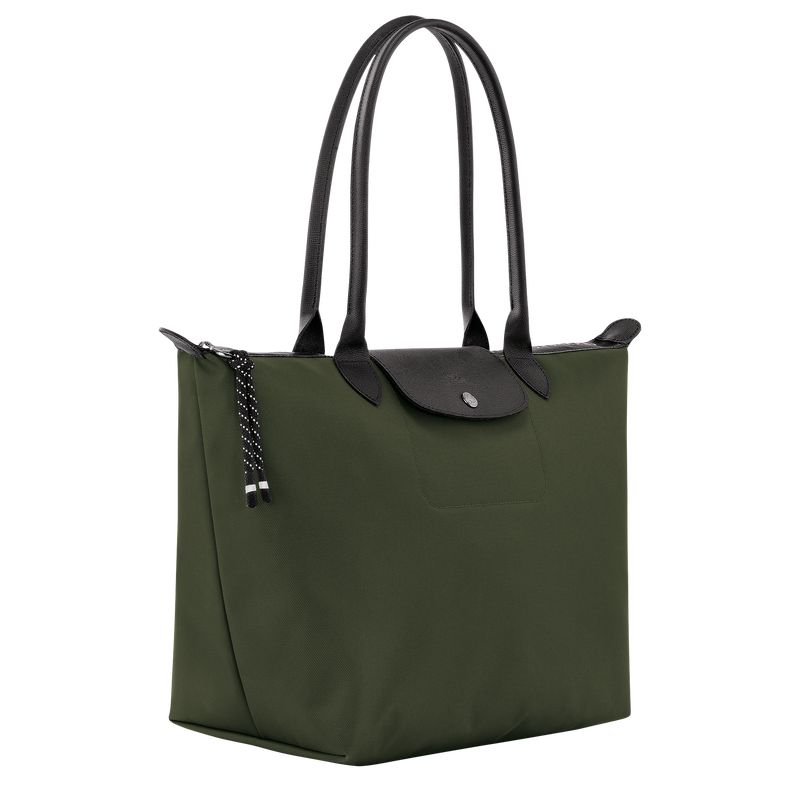 Khaki - Recycled canvas Longchamp Le Pliage Energy L Tote Women Shoulder Bags | AU7506KO