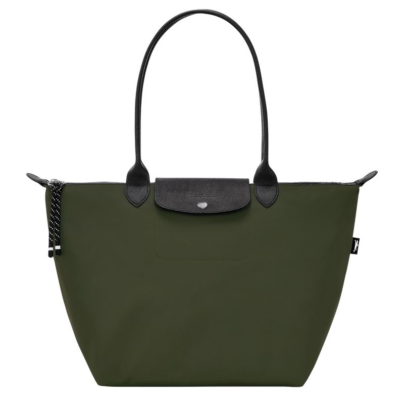 Khaki - Recycled canvas Longchamp Le Pliage Energy L Tote Women Shoulder Bags | AU7506KO