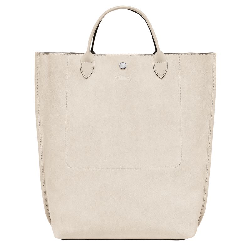 Linen - Leather Longchamp Cabas M Tote Women Handbag | AU7213HA