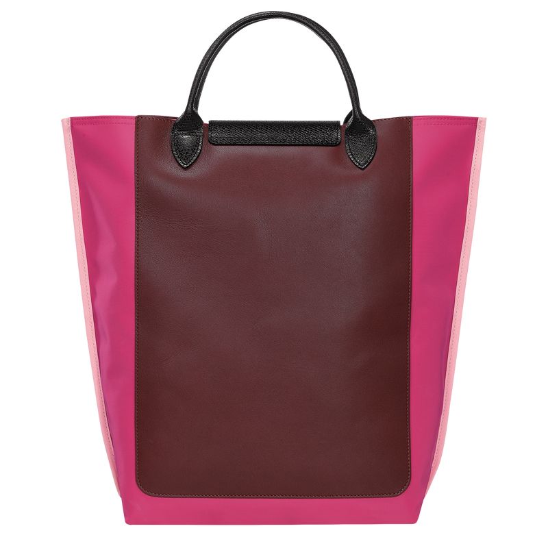 Magenta - Canvas Longchamp Cabas M Tote Women Handbag | AU7224TC