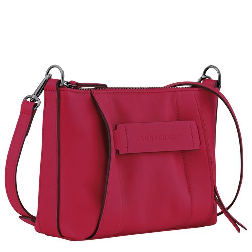 Magenta - Leather Longchamp 3D S Women Crossbody Bags | AU7493TC