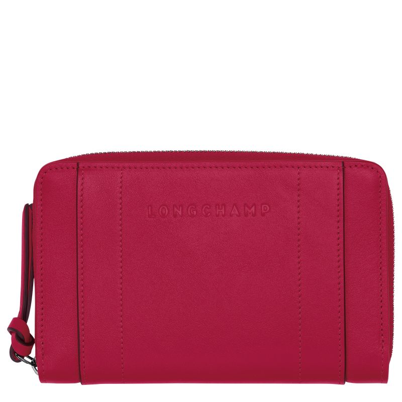 Magenta - Leather Longchamp 3D Women Wallets | AU7847YX