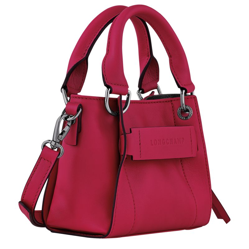 Magenta - Leather Longchamp 3D XS Handbag Women Mini Bags | AU7064OK