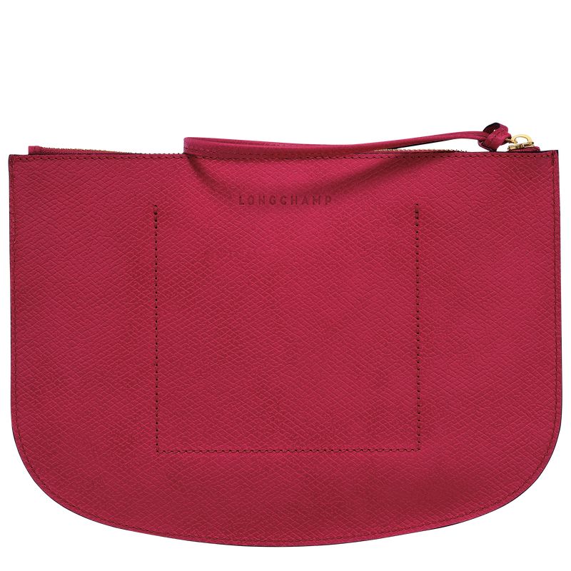 Magenta - Leather Longchamp Épure Women Pouches | AU7708SG