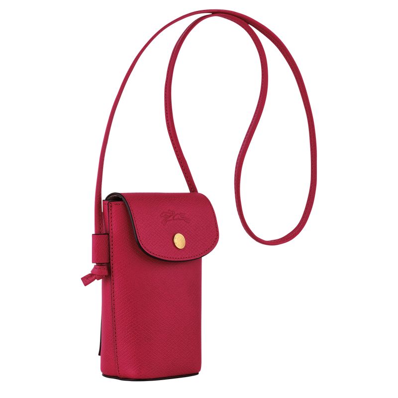 Magenta - Leather Longchamp Épure with leather lace Women Phone Case | AU7790AH