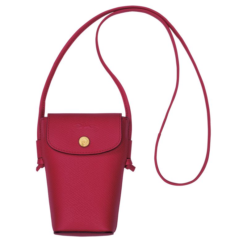 Magenta - Leather Longchamp Épure with leather lace Women Phone Case | AU7790AH