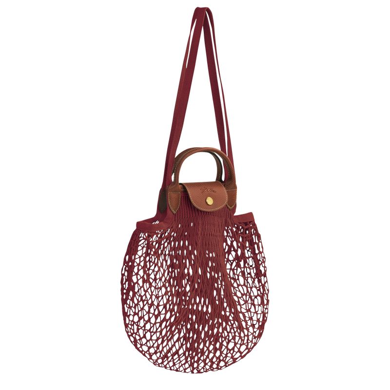 Mahogany - Canvas Longchamp Le Pliage Filet L Mesh Women Handbag | AU7204NW