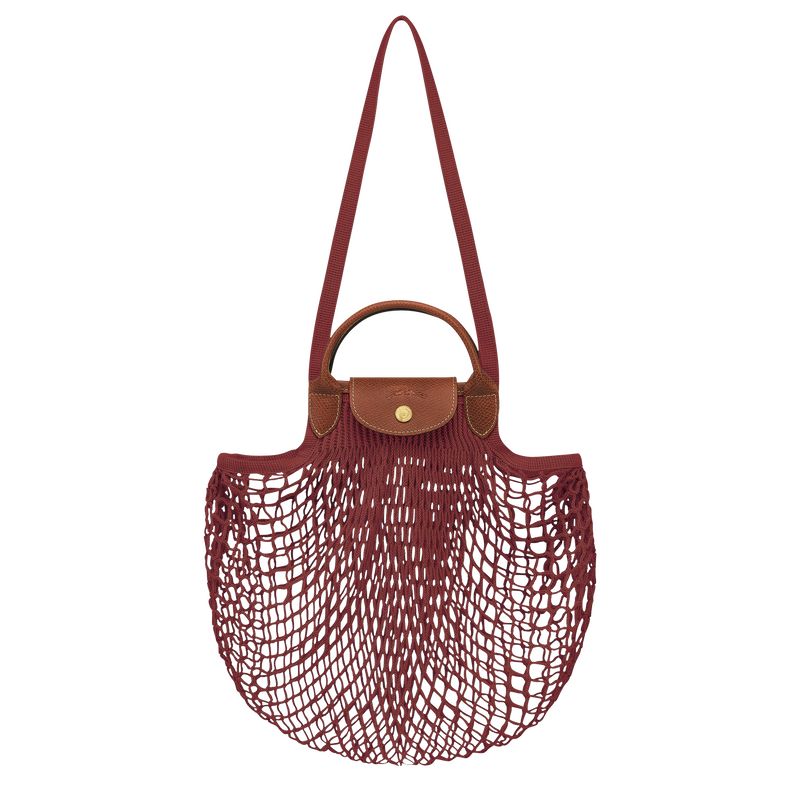 Mahogany - Canvas Longchamp Le Pliage Filet L Mesh Women Handbag | AU7204NW