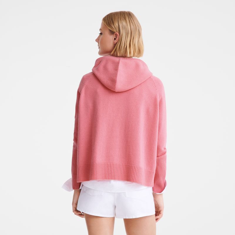 Marshmallow - Knit Longchamp Hoodie Women Jumper | AU8684QM