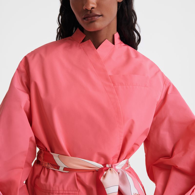 Marshmallow - Technical taffeta Longchamp Kimono Women Jackets | AU8552BE