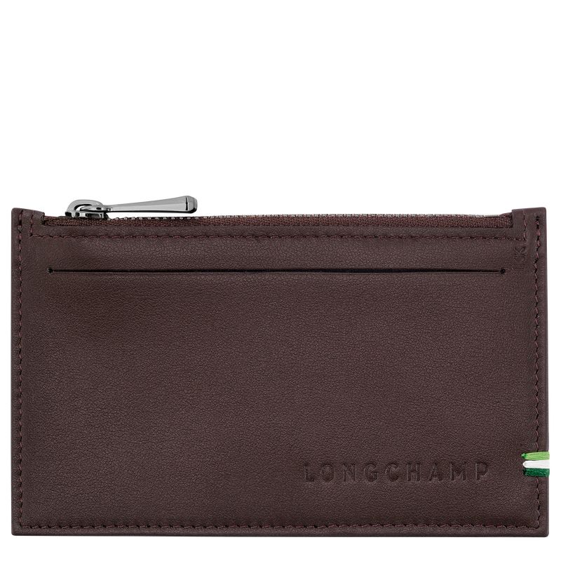 Mocha - Leather Longchamp sur Seine Men Coin Purses | AU9011GS