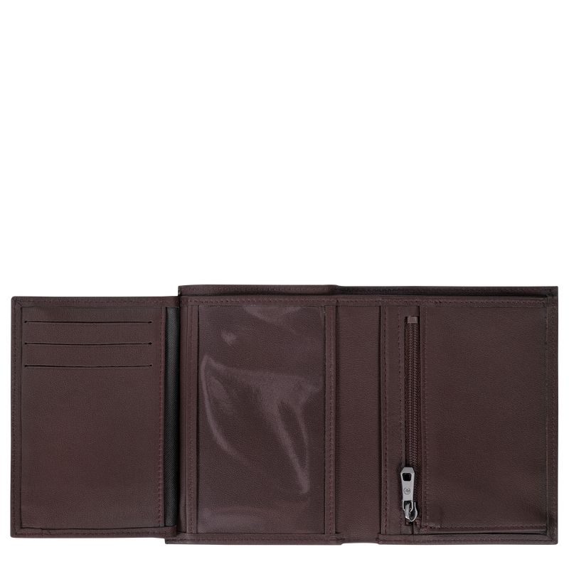 Mocha - Leather Longchamp sur Seine Men Wallets | AU8988OK