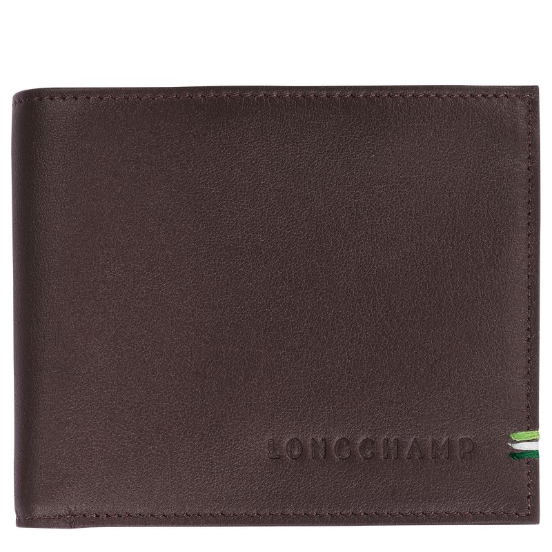 Mocha - Leather Longchamp sur Seine Men Wallets | AU8990UZ