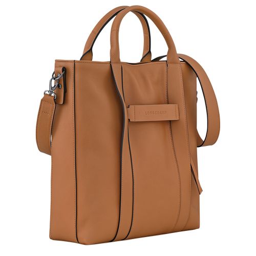 Natural - Leather Longchamp 3D L Tote Men Handbag | AU8951UZ