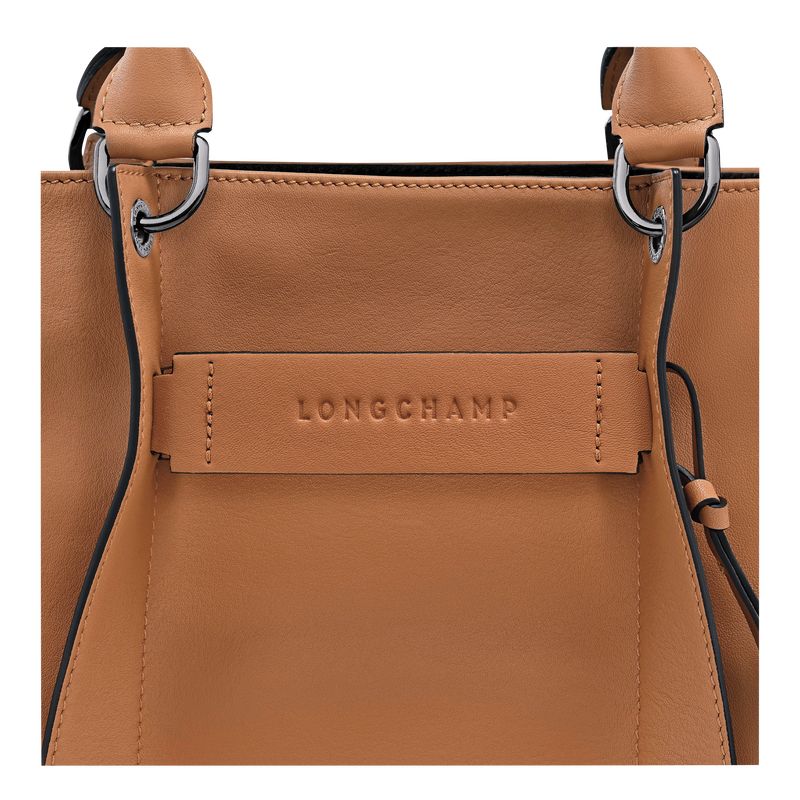 Natural - Leather Longchamp 3D L Women Handbag | AU7281QM