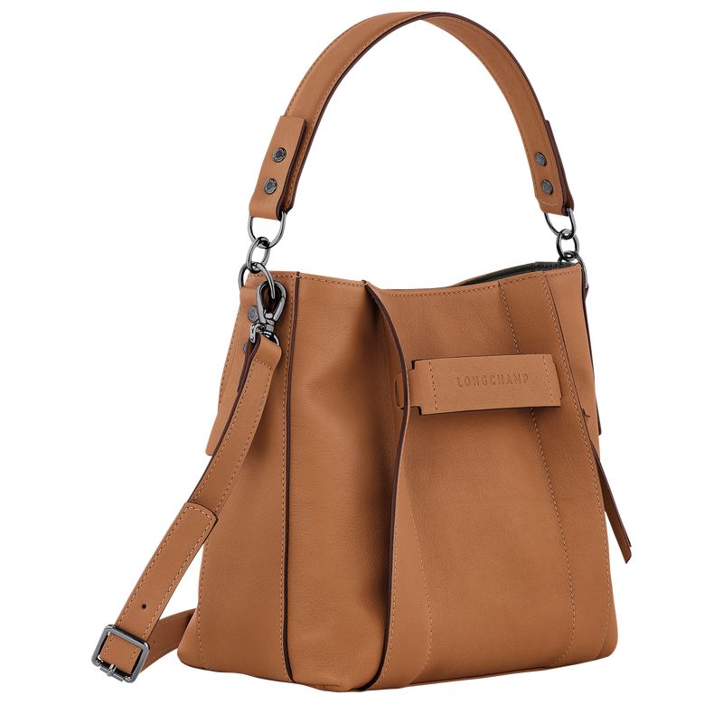 Natural - Leather Longchamp 3D S Women Crossbody Bags | AU7434EB