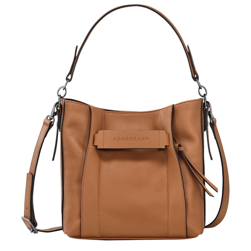 Natural - Leather Longchamp 3D S Women Crossbody Bags | AU7434EB