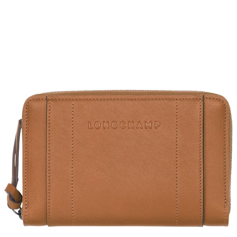 Natural - Leather Longchamp 3D Women Wallets | AU7820ZU