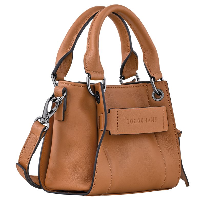 Natural - Leather Longchamp 3D XS Handbag Women Mini Bags | AU7066UZ