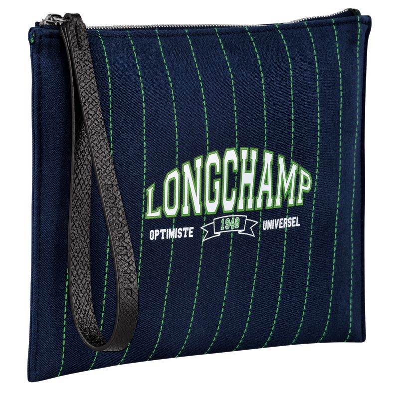 Navy - Canvas Longchamp Essential Men Pouches | AU9075MQ