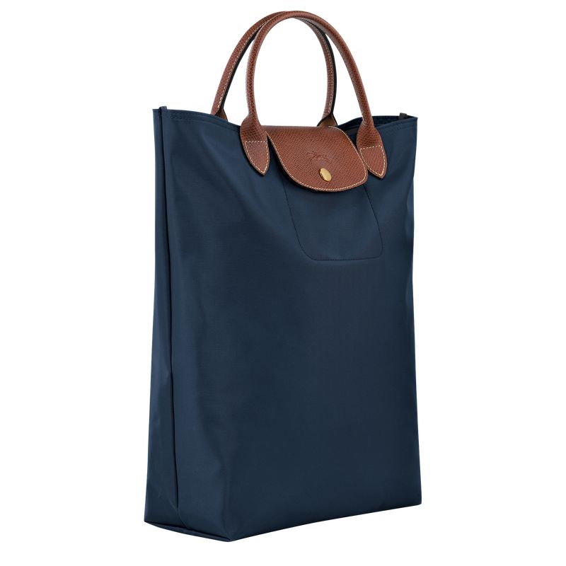 Navy - Canvas Longchamp Le Pliage Original M Tote Women Handbag | AU7162GS