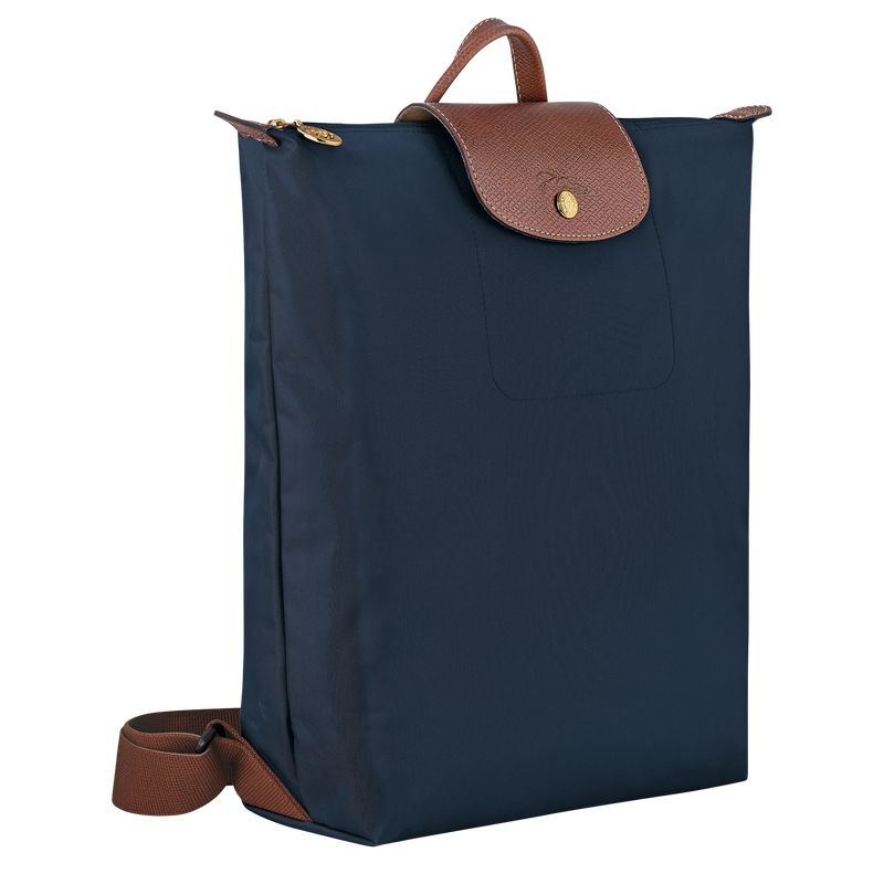 Navy - Canvas Longchamp Le Pliage Original M Men Backpacks | AU8836TC